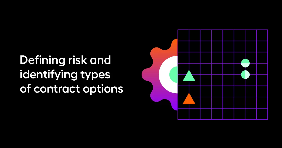 Defining risk and identifying types of contract options