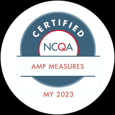 Arcadia is certified through the NCQA AMP Measures