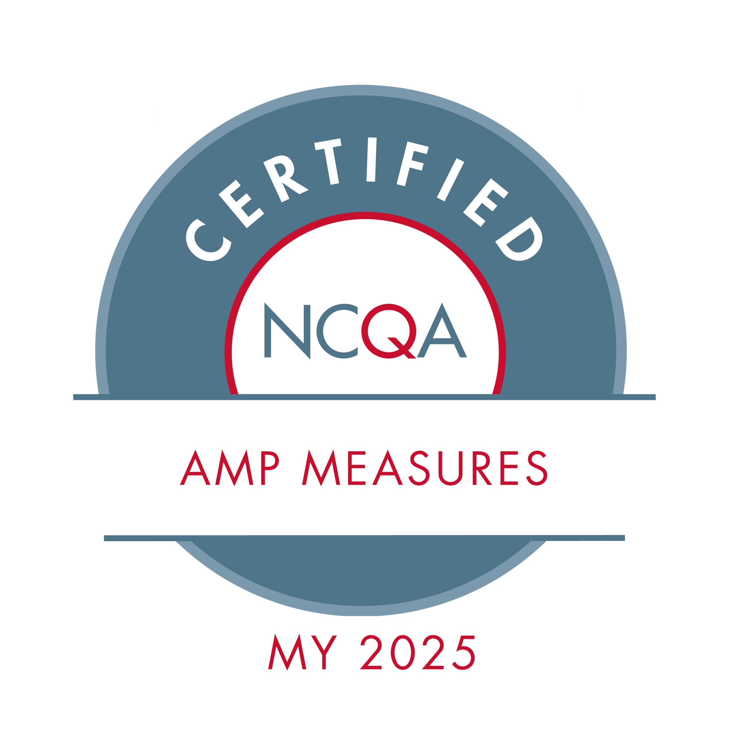 Certified NCQA AMP Measures My 2025 Badge